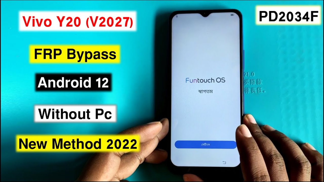 Vivo Y20 FRP Bypass Android 12/Vivo 2027 FRP Unlock/Vivo PD2034F FRP Remove Without Pc New Method