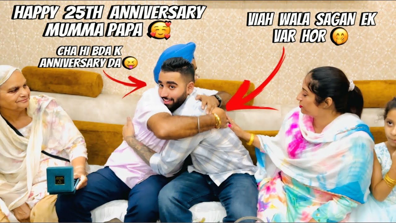 HAPPY 25TH ANNIVERSARY 🥰 || SAGAN HI LAG GEYA ANNIVERSARY TE 😍 || NAKLI TA NAI SAB  😂 || GAGAN LALLY