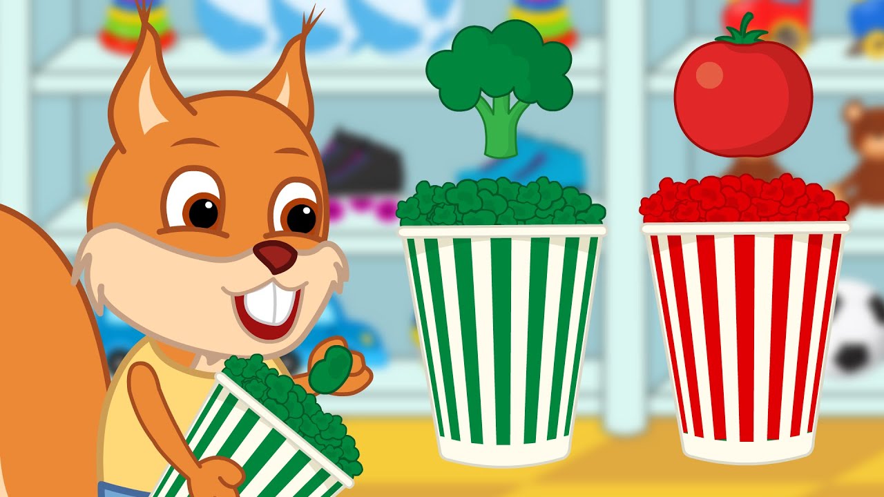Bridie Squirrel in English - Colored Popcorn Cartoon for Kids