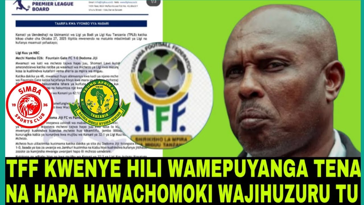 #live KIMENUKA TENA TFF WAMETOA KAULI NZITO KUHUSU DABI YA SIMBA NA YANGA HUKO ZANZIBAR JE IPOO,,,,?