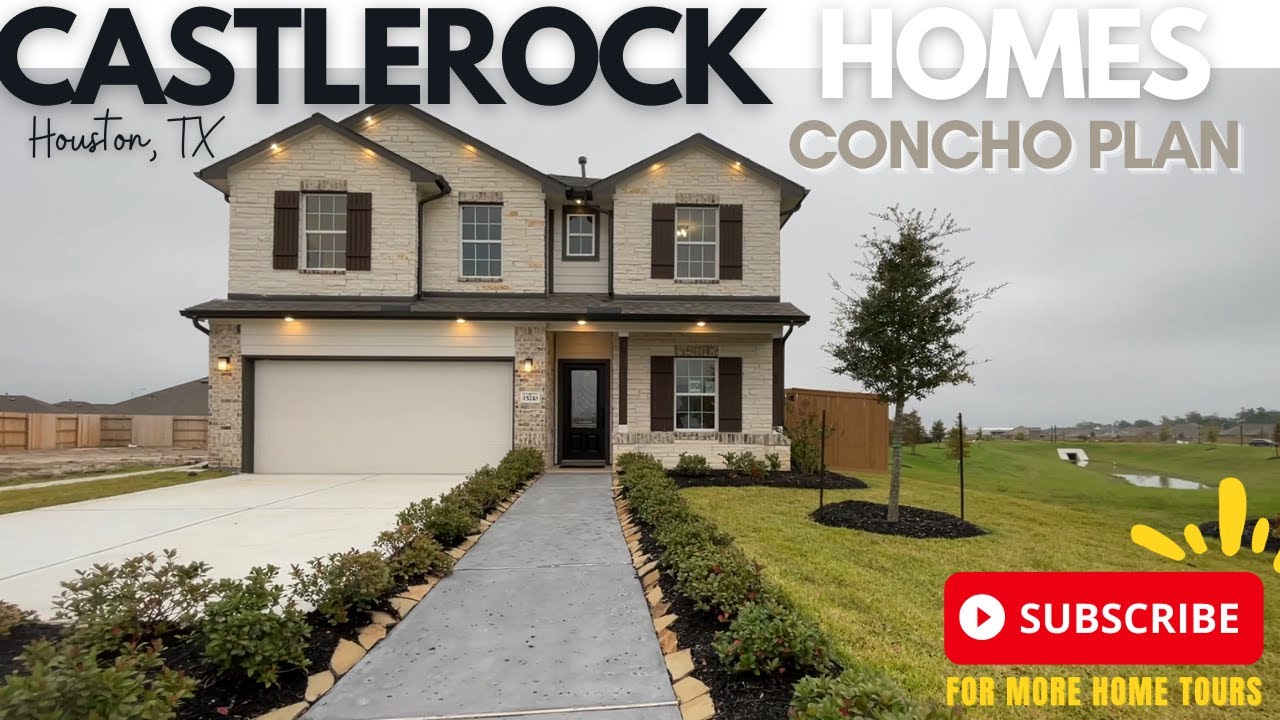 Houston, TX Castlerock Homes Concho plan | New Construction Model Home Tour