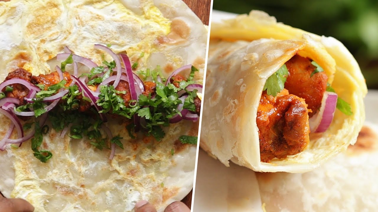 Yummy Butter Chicken Kathi Roll