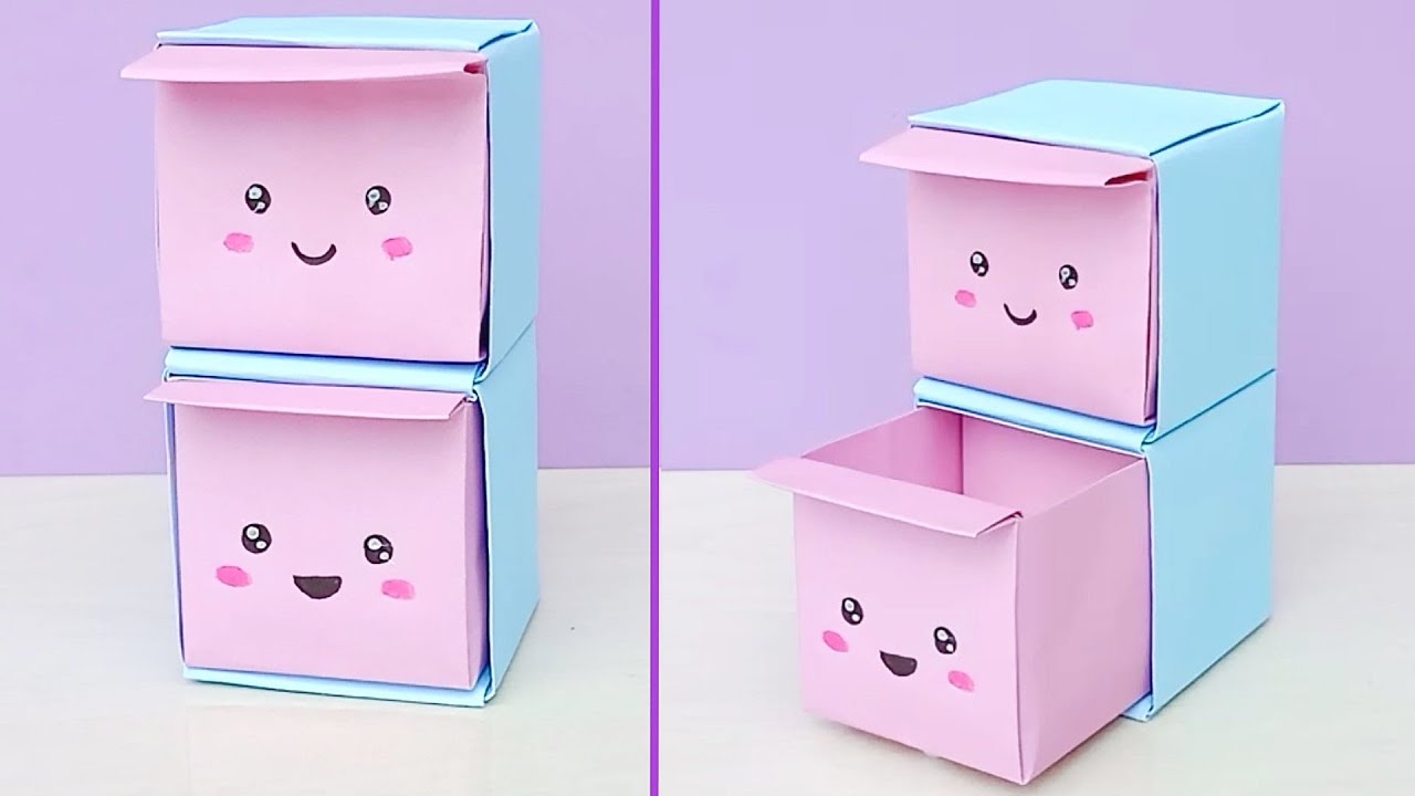 How to make Easy Origami Paper Closet || DIY Origami Paper Craft || Origami House Furniture