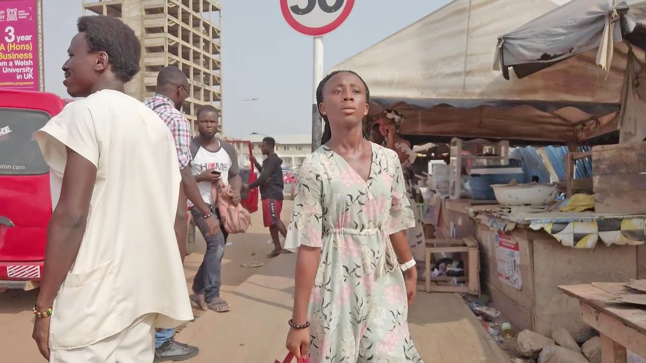 WALKING IN THE CITY OF GHANA ACCRA AFRICAN WALK VIDEOS