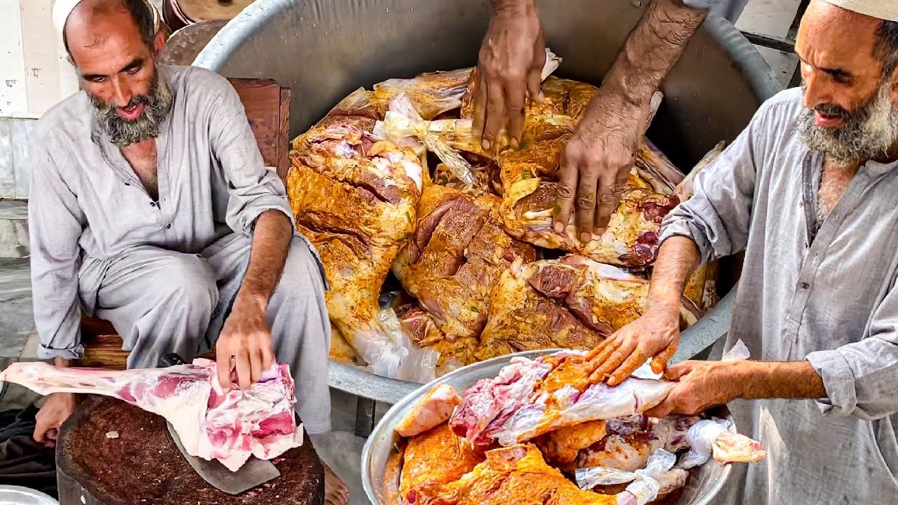 Mutton Leg Steam Roast: Most Famous Lamb Leg Roast, Pakistani Style - Pakistan Street Food