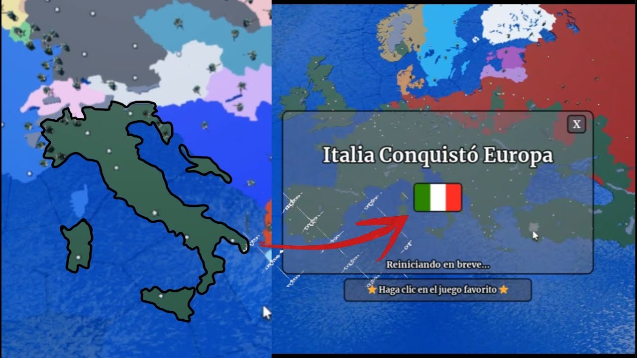 ITALIA CONQUISTA EUROPA EN CONQUISTA EL MUNDO | ROBLOX |