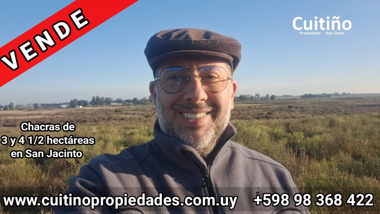 Chacras de 3 y 4 1/2 hectáreas en San Jacinto, Canelones, Uruguay (video largo)