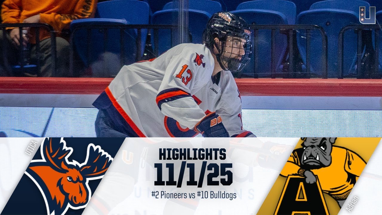 #2 Utica vs #10 Adrian | Men's Hockey Highlights - 11/1/25