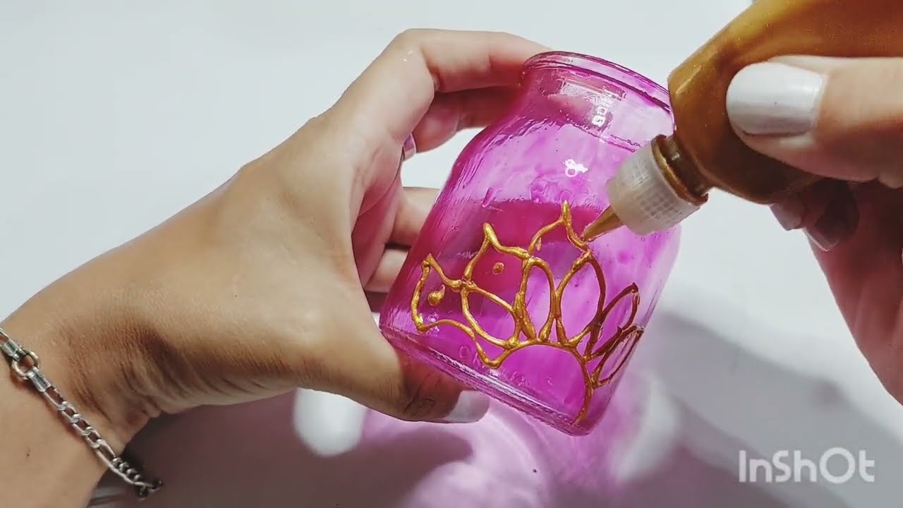 Estilo Marroqui utilizando frascos reciclados - Laca vitral