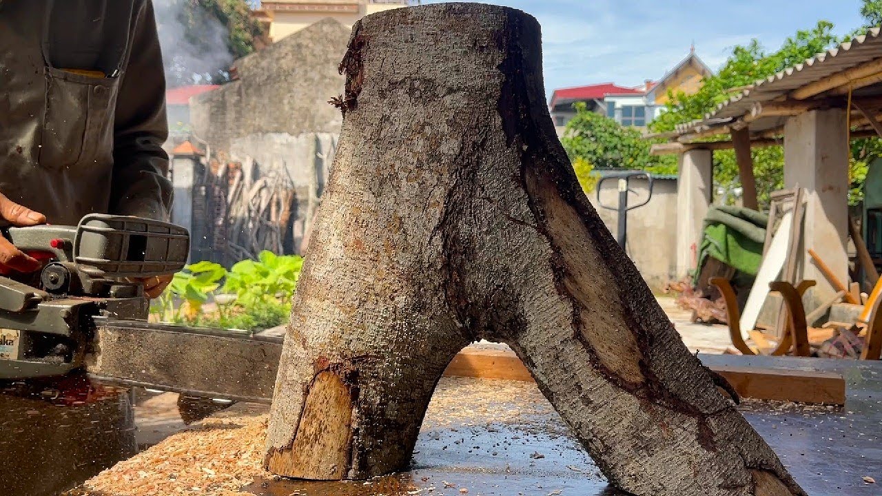 Great Ideas from Firewood: How to Make Unique and Simple Chairs from Waste Firewood