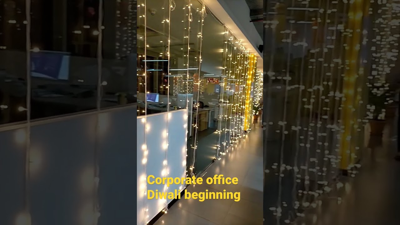 Corporate office Diwali celebration beginning with decoration #shorts #diwali
