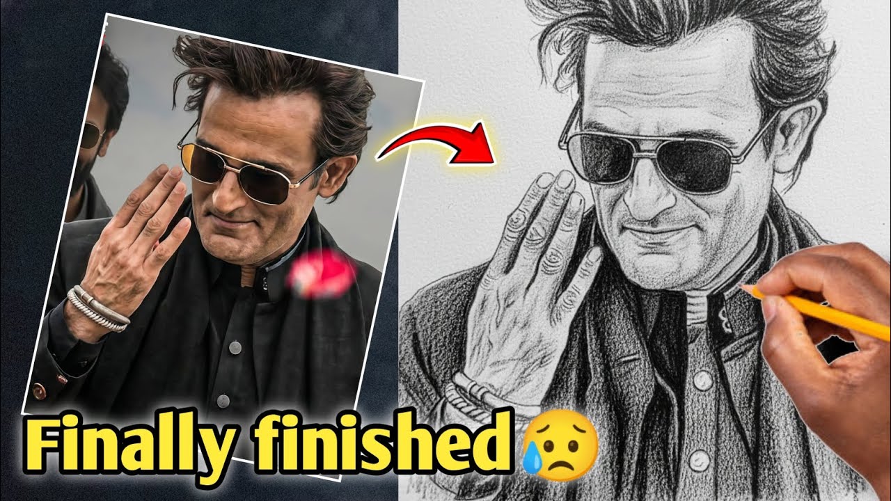 Dhurandhar Akshay Khanna Entry Drawing Shading Part, Dhurandhar Drawing | Akshay Khanna Drawing 