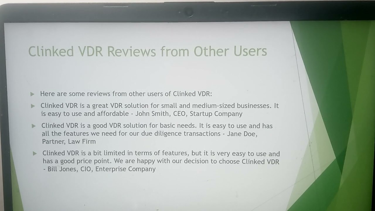 Clinked Virtual Data Room Reviews