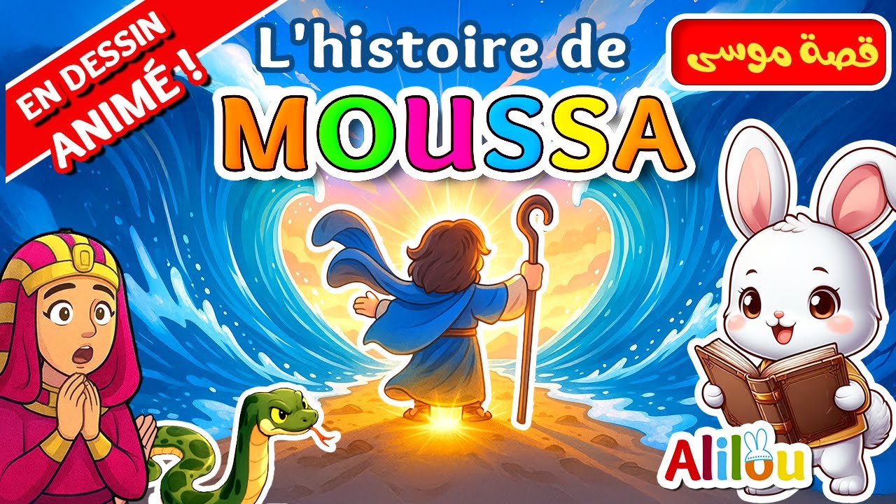 Les Fabuleuses Histoires des Prophètes Racontées par lapin ALILOU 🐰🐍🌊 P2 MOUSSA ✨ قصة موسى ع السلام