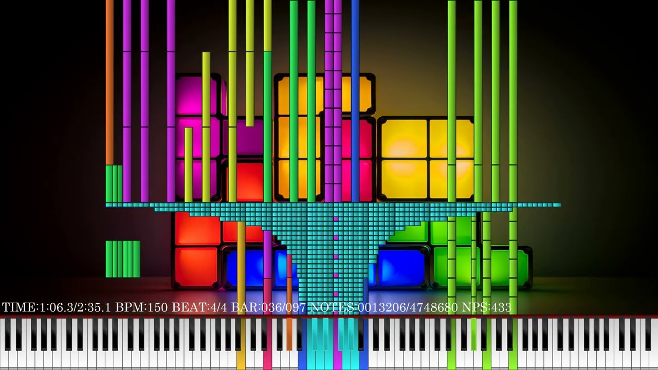 [Black MIDI] Tetris Theme A V4 EXTEREMEFIED - 4.7M Notes | OperativeMIDI