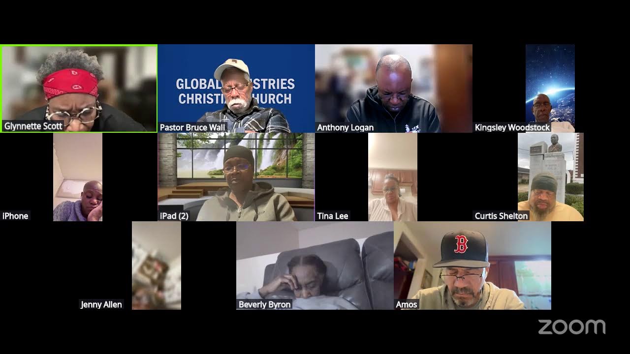 Pastor Bruce Wall and the  Global Ministries Christian Church's Prayer Meeting