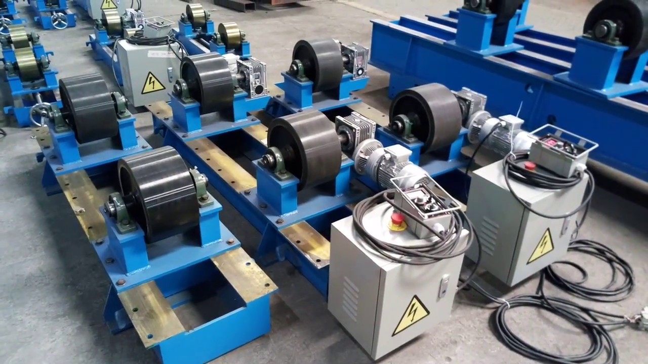 10T tank welding roller working test
