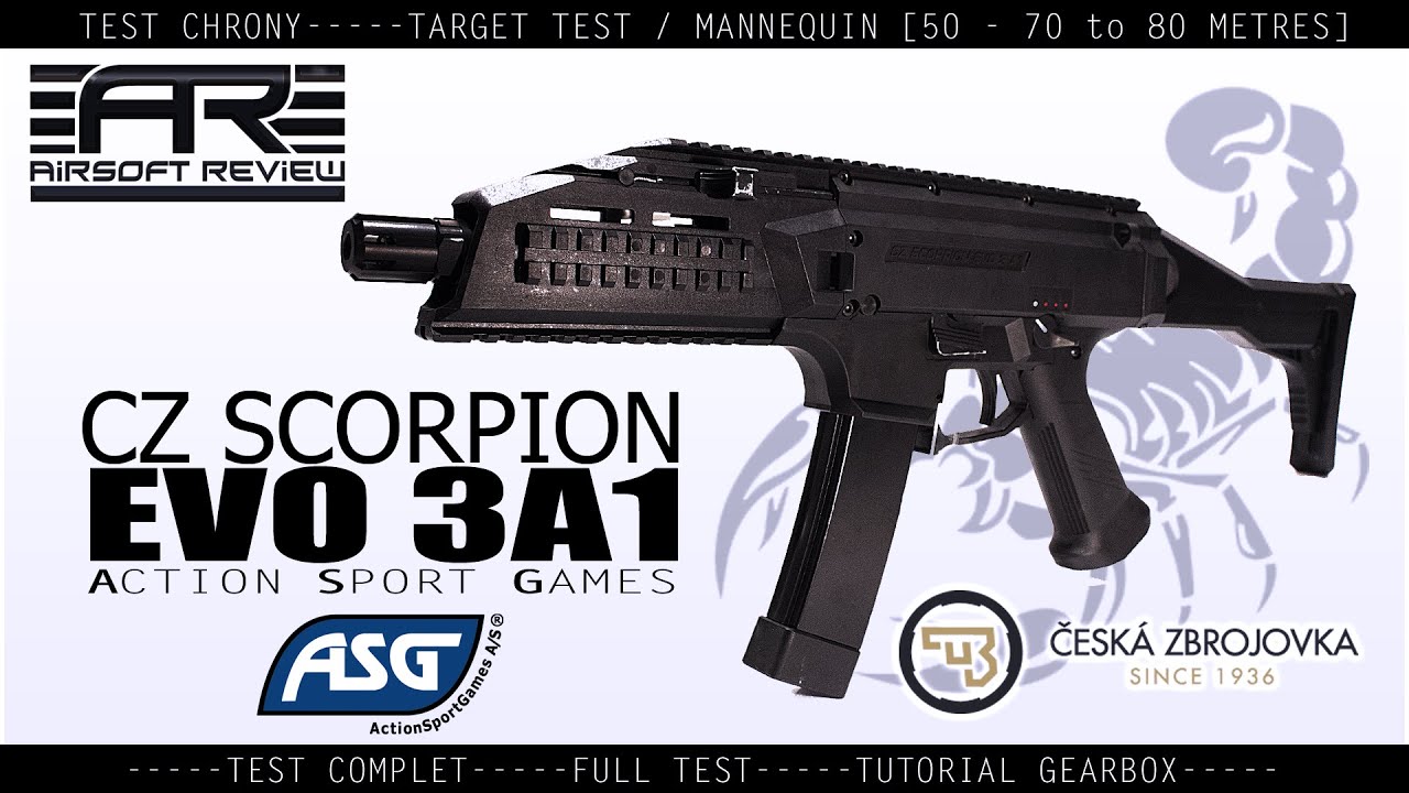 CZ SCORPION EVO 3 A1 ASG ✘ TUTORIAL GEARBOX ✘ / AIRSOFT REVIEW
