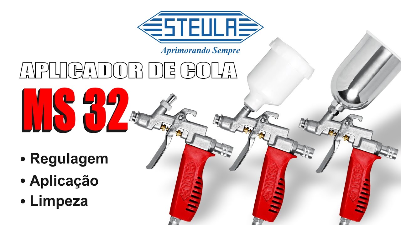 Aplicação, Regulagem e Limpeza  do Aplicador de cola MS 32