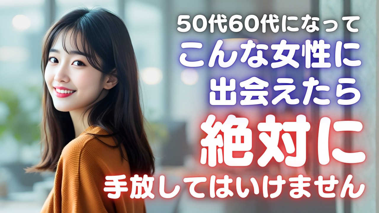 50代60代男性が絶対に手放してはいけない女性の特徴5選