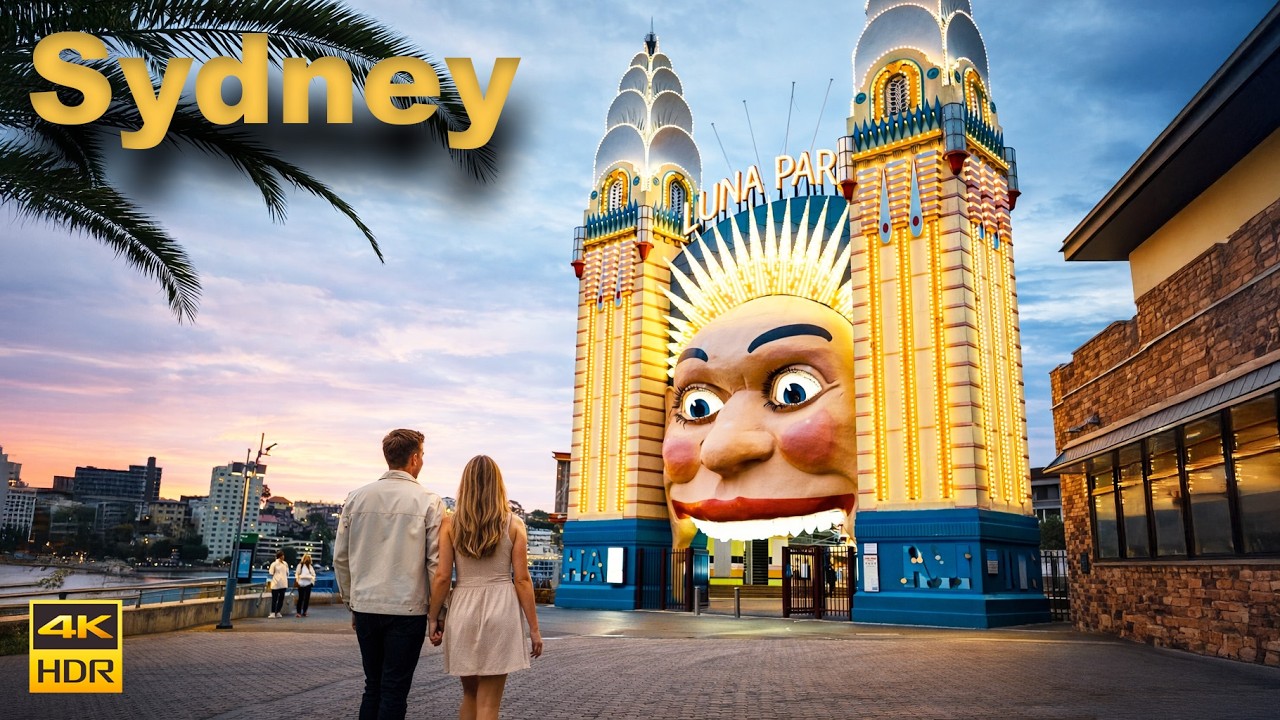 Sydney Australia Walking Tour - Milsons Point to Wynyard in an Autumn Evening