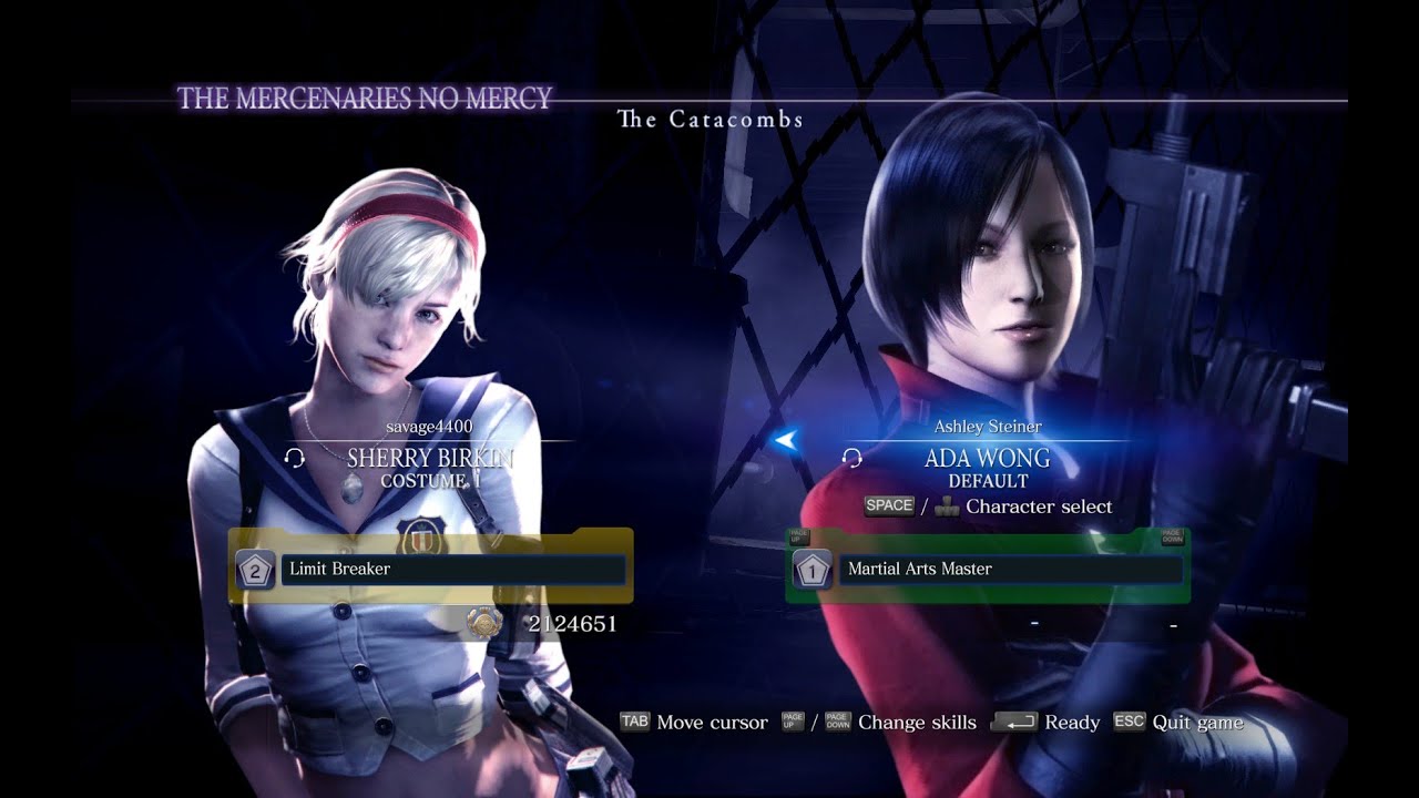 Resident Evil 6 Mercenaries No Mercy DUO Sherry Birkin & Ada Wong
