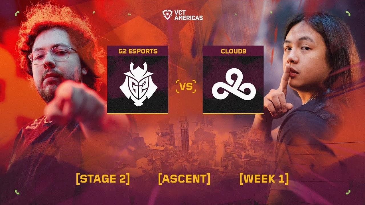 G2 Esports vs Cloud9 - VCT Americas Stage 2 - W1D3 - Map 1