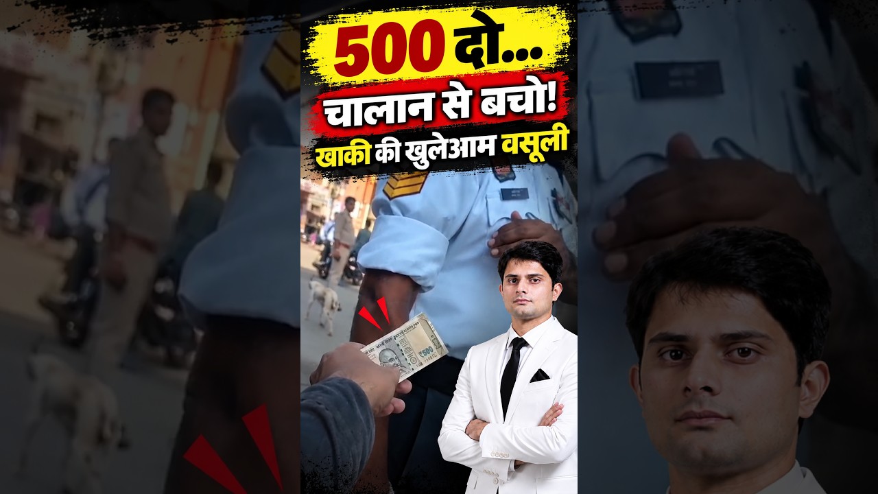 500 दो&hellip; चालान से बचो! खाकी की खुलेआम वसूली&nbsp; | Shocking News | Traffic Police | Viral Video || TFI ||