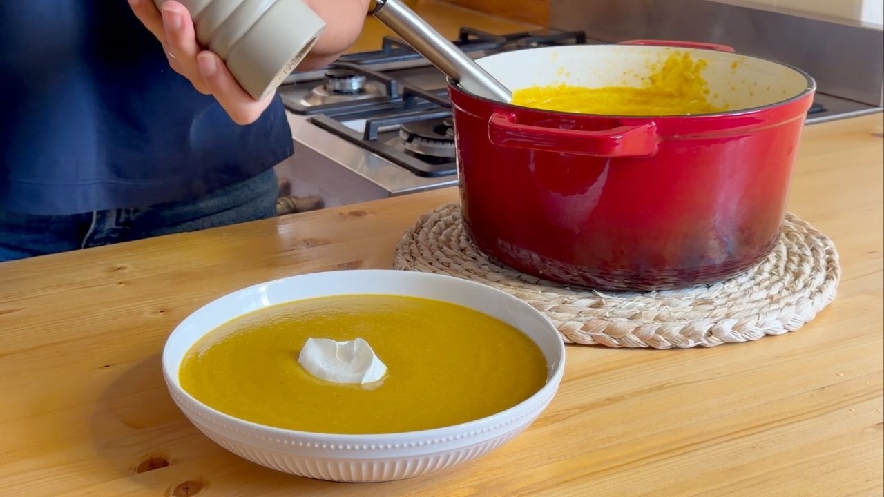 Velvety Golden Lentil & Carrot Soup