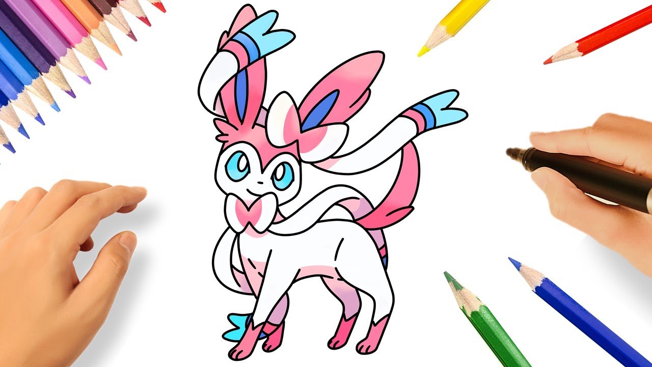 COMO DESENHAR O SYLVEON  PASSO A PASSO | POKÉMON