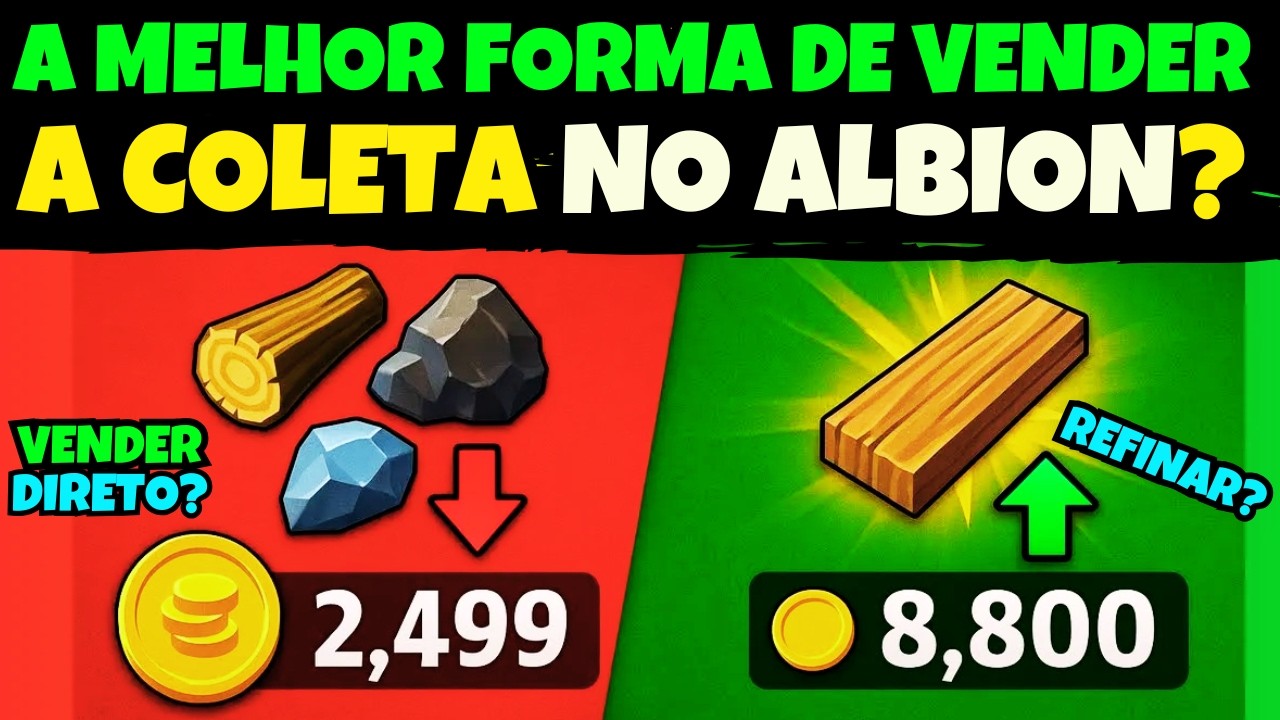 Pare de Perder Prata na COLETA! Vender Direto ou Refinar no Albion?