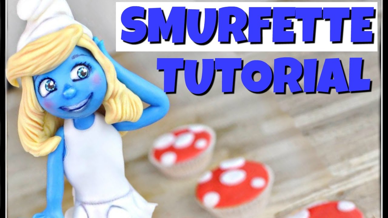 Smurfette cake topper tutorial | Smurfette cake
