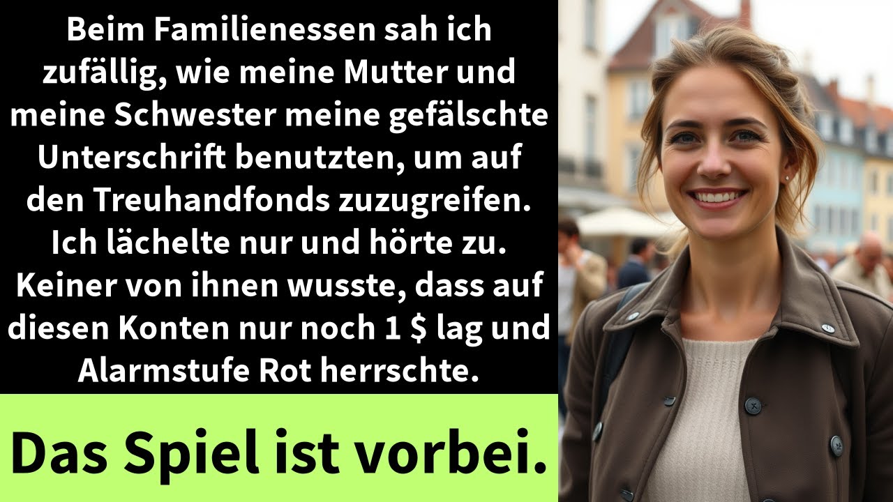 Beim Familienessen sah ich zufällig, wie meine Mutter und meine Schwester meine gefälschte