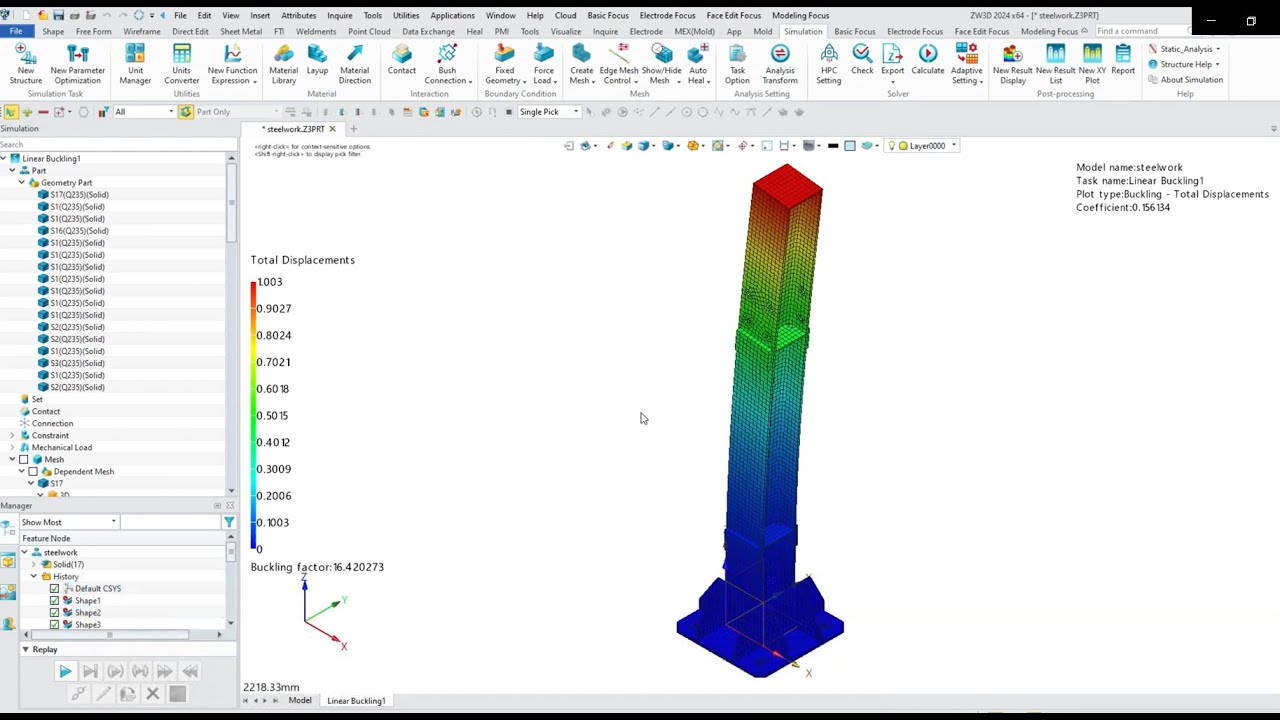 ZW3D CAE: 2. Linear Buckling Analysis ZW3D Structural