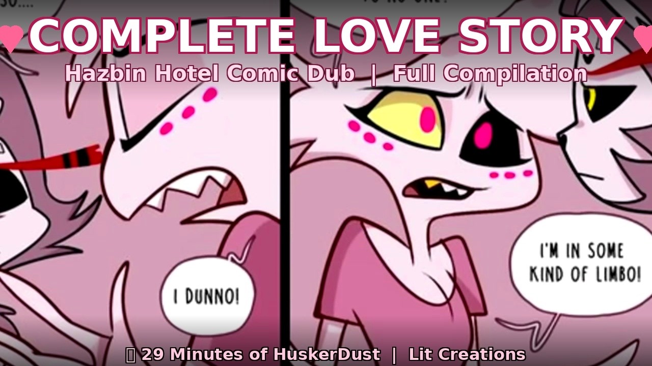 HuskerDust COMPLETE Human AU 💘 The Full Love Story | Hazbin Hotel Comic Dub Compilation