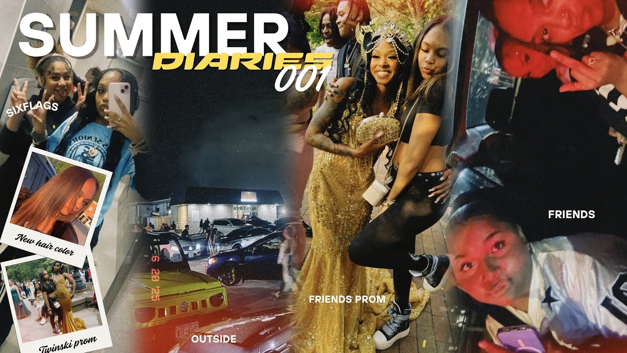 SUMMER DIARIES 001☀️🫧| new hair color, outside, sixflags, friends, chitchat, friends prom||💞