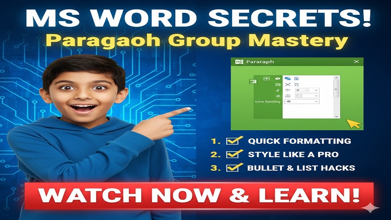 Paragraph Group part II of Home Tab in MS WORD| Lecture -12| With Sir Usman Ayub