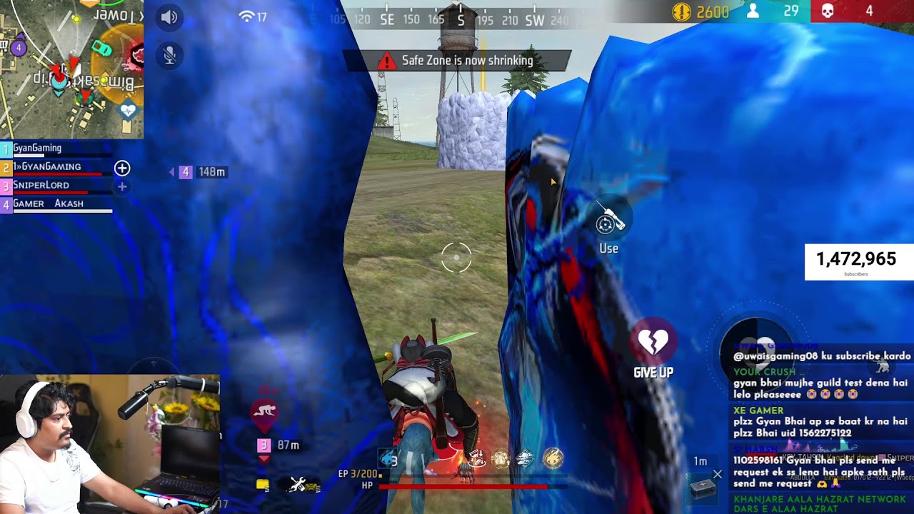 Free Fire Live Gyan Gaming is Hacker