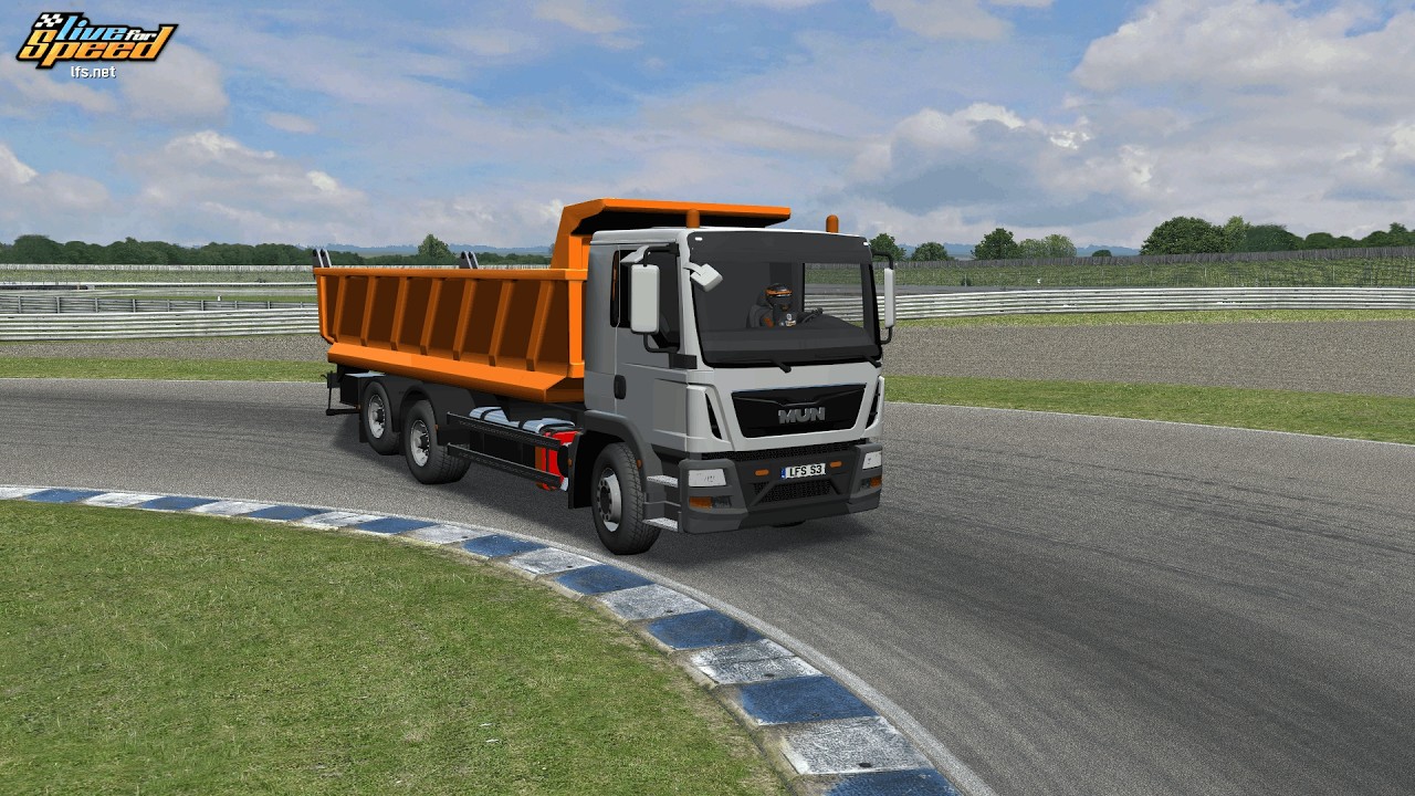 Live for Speed S3 Mods #587 - MUN TG DUMPTRUCK on Rockingham Handling