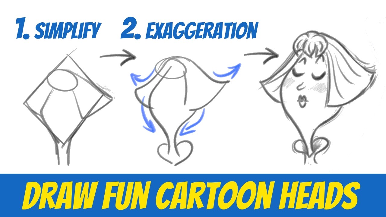 How To Draw Cartoon Heads: The Simplify and Exaggerate Secret (Easy Drawing Tip)