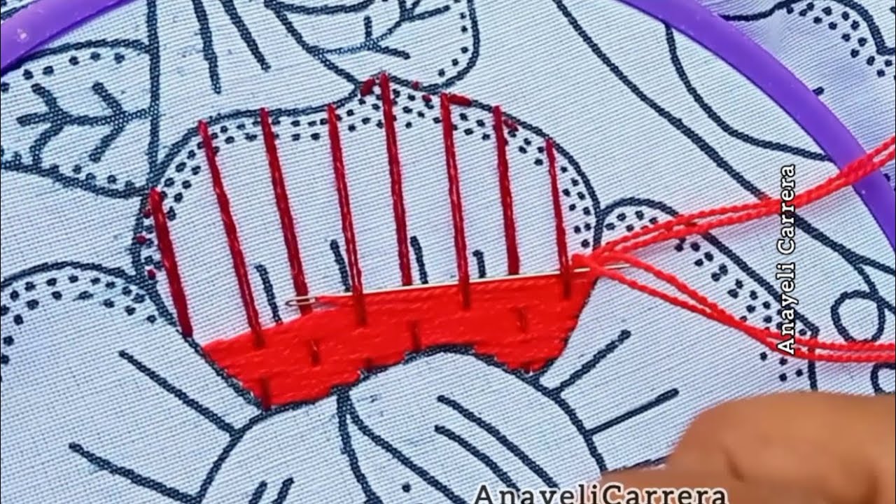 Idea super fácil para bordar rosas 🌹