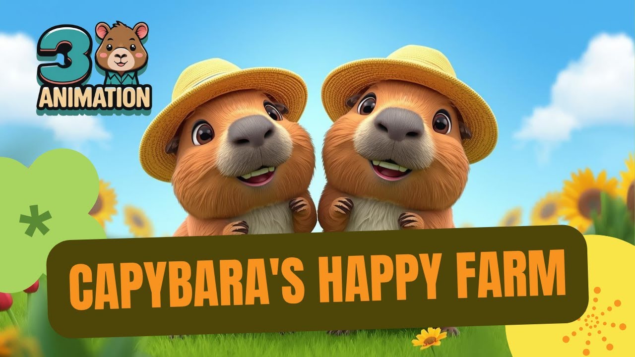 3D CHIBI ANIMATION | CAPYBARA'S HAPPY FARM &bull; 3D CARTOONS | 3D CARTOON FOR KIDS