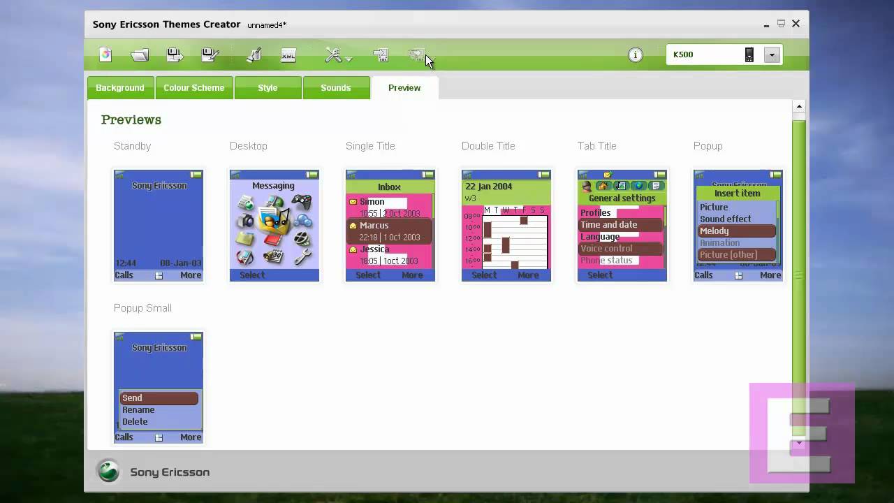 Create Mobile Theme Using Sony-Ericsson Theme  Creator