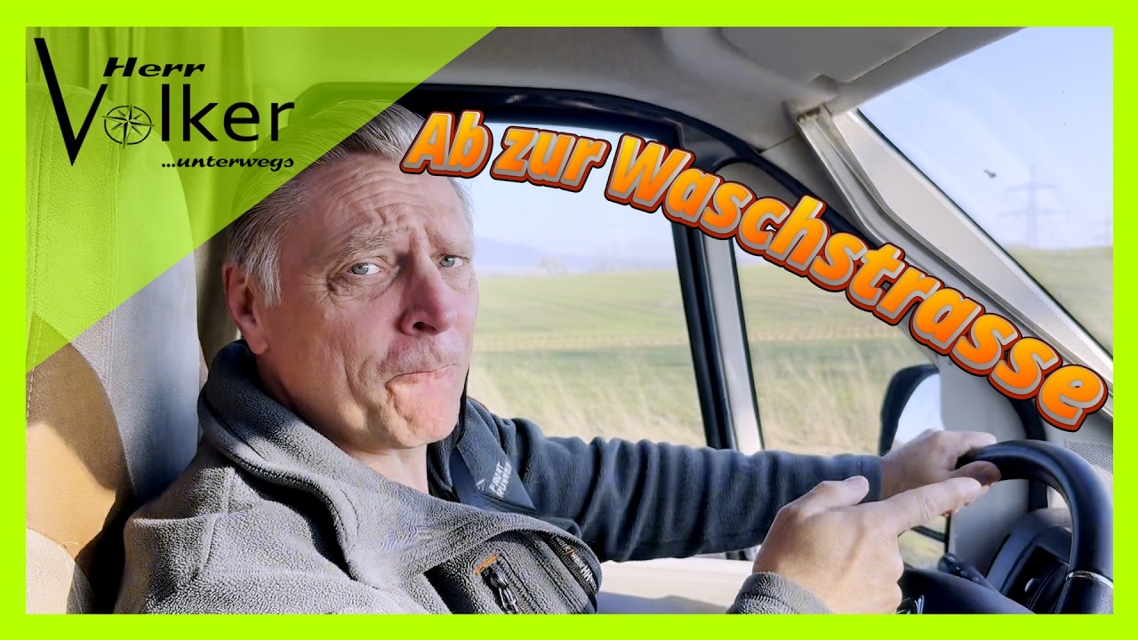 Mit dem Reisemobil in die Waschanlage | Herr Volker bekommt den Kopf gewaschen