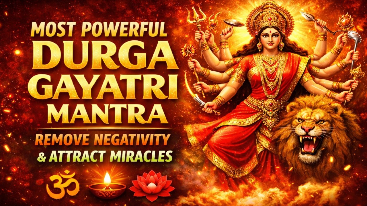 🕉️  Most Powerful Durga Gayatri Mantra | 1 Hour Chanting | Remove Negativity & Attract Divine Energy