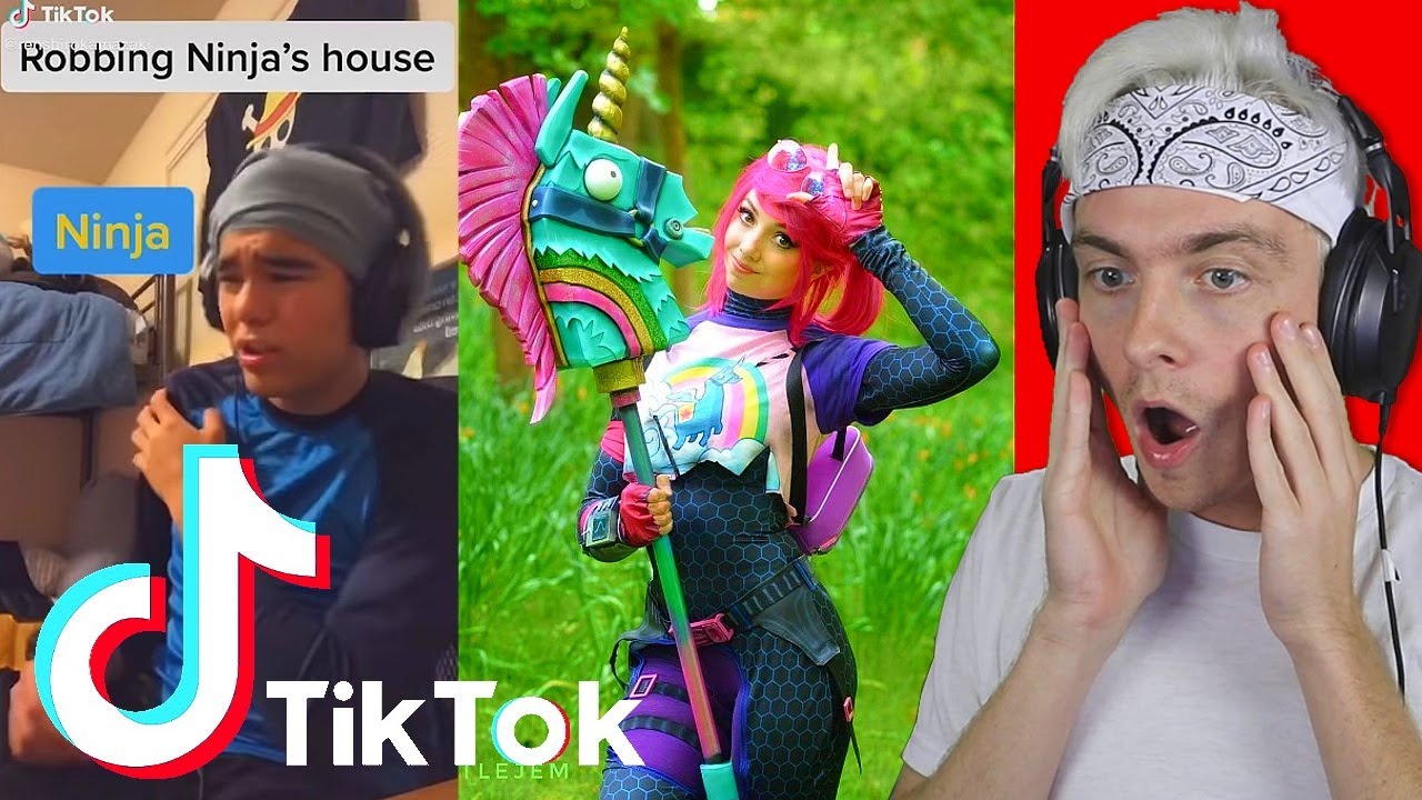 reacting to fortnite tik toks and trying not to laugh... (so funny)