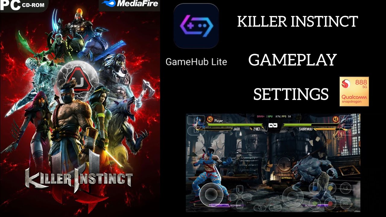 GameHub Lite Pubg Emulator, Test Gameplay Killer Instinct Snapdragon 888