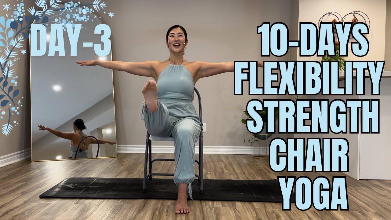 10 Days Chair Yoga Flow for Flexibility & Strength | Abs & Flexible Body & Best Results Day-3