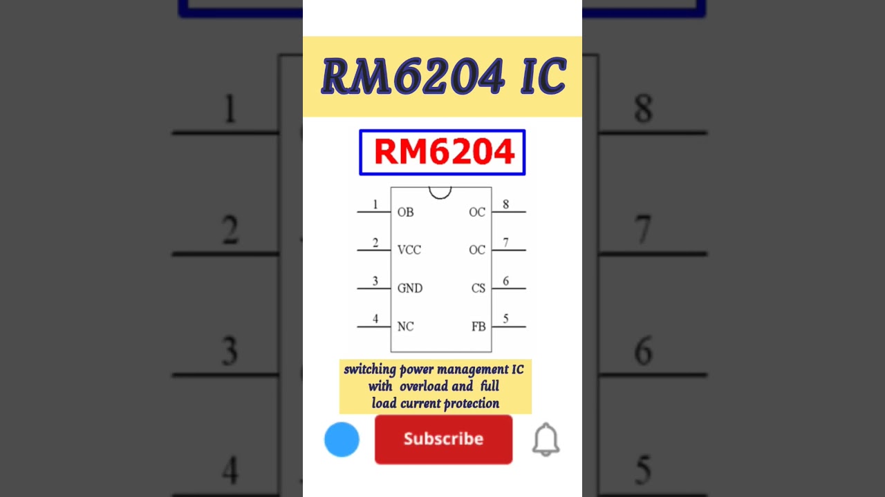 RM6204 IC #akexperiment #electronics #pinout #rm6204 #6204 #ic #pwm #shorts