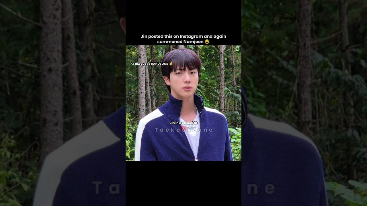 Jin posts something & Namjoon it's my time to appear 😂 #bts #rm #jin #taekookzone #kpop #namjin